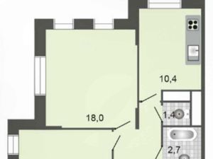 2-к кв. Москва ул. Пресненский Вал, 14к1 (59.0 м²)