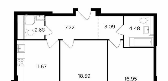 Аренда 2к квартиры на улица Виктора Маслова, 2, метро Автозаводская (Замоскворецкая линия), г. Москва