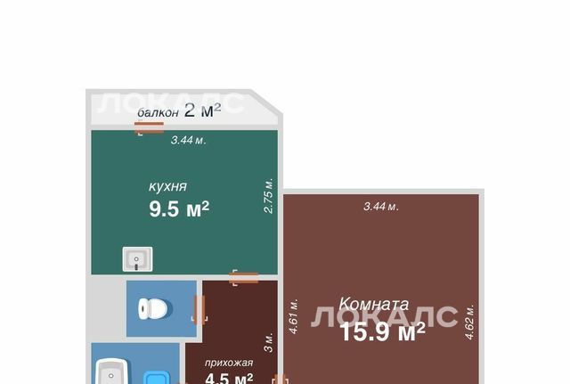 Сдается 1-комнатная квартира на Дмитровское шоссе, 169к2, г. Москва