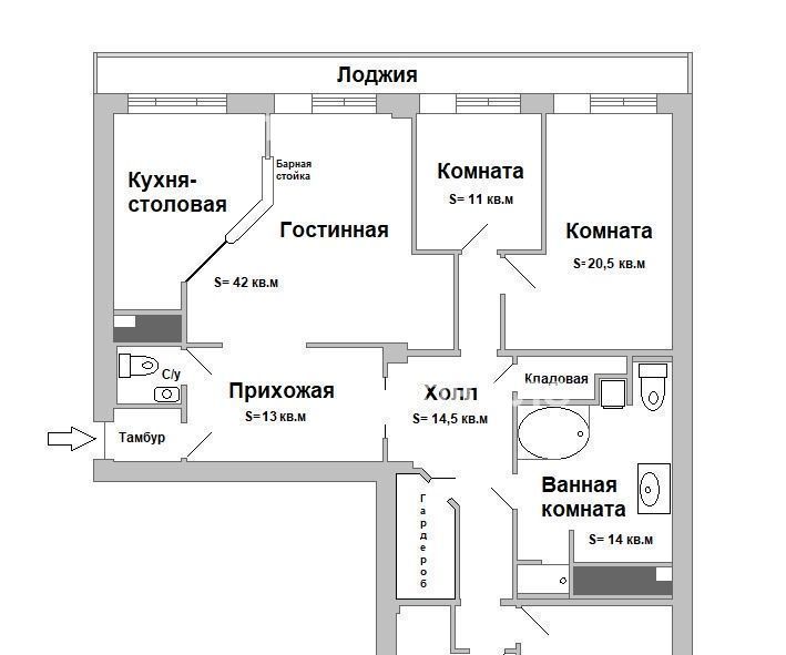 Аренда 4-к квартиры на Истринская улица, 8к3, метро Молодёжная, г. Москва