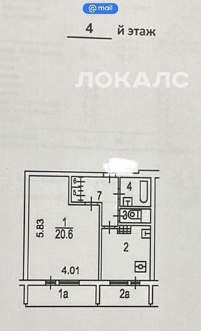 Сдается 1-к квартира на проезд Досфлота, 3, метро Сходненская, г. Москва