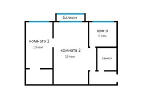 2-комнатная квартира: Москва, 2-й Войковский проезд, 1 (43.3 м²)