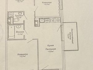 2-комнатная квартира: Санкт-Петербург, Союзный проспект, 10 (60.8 м²)