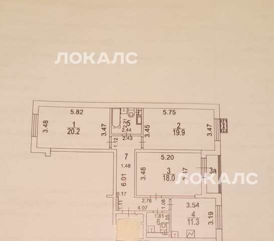 Сдается 3-комнатная квартира на Электролитный проезд, 7А/1, метро Нахимовский проспект, г. Москва