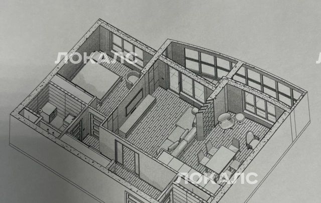 Аренда 2-комнатной квартиры на улица Лобачевского, 118к2, метро Мичуринский проспект, г. Москва