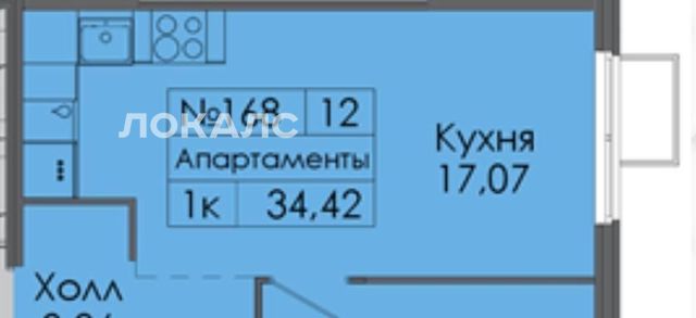 Снять 1к квартиру на улица Сокольнический Вал, 1, метро Рижская, г. Москва