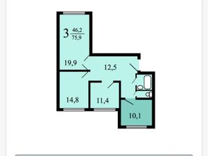 3-к кв. Москва Хорошевское ш., 80 (75.6 м²)