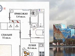 1-к кв. Санкт-Петербург ул. Крыленко, 1к1с2 (38.9 м²)