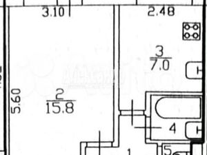 1-к кв. Санкт-Петербург Долгоозерная ул., 6К2 (30.9 м²)