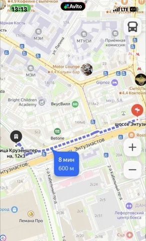 Сдается 2к квартира на улица Крузенштерна, 12к3, метро Авиамоторная, г. Москва