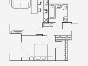 2-комнатная квартира: Москва, улица Берзарина, 30 (48 м²)